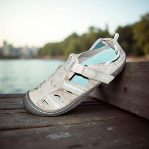 JSport Womens Regatta Sport Sandals Beige Shoes Textile & Vegan Size 10